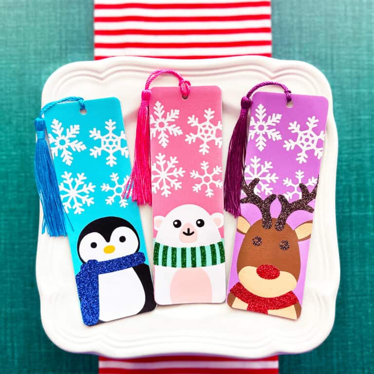 How to Make Faux Leather Holiday Animal Bookmarks with a Cricut