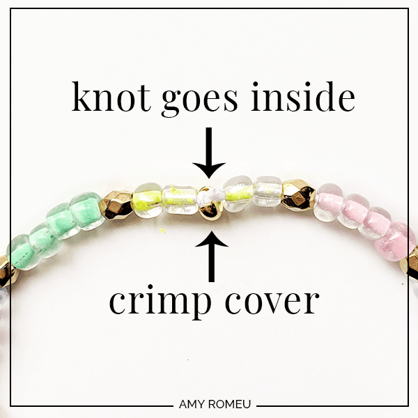 how to secure elastic bracelets