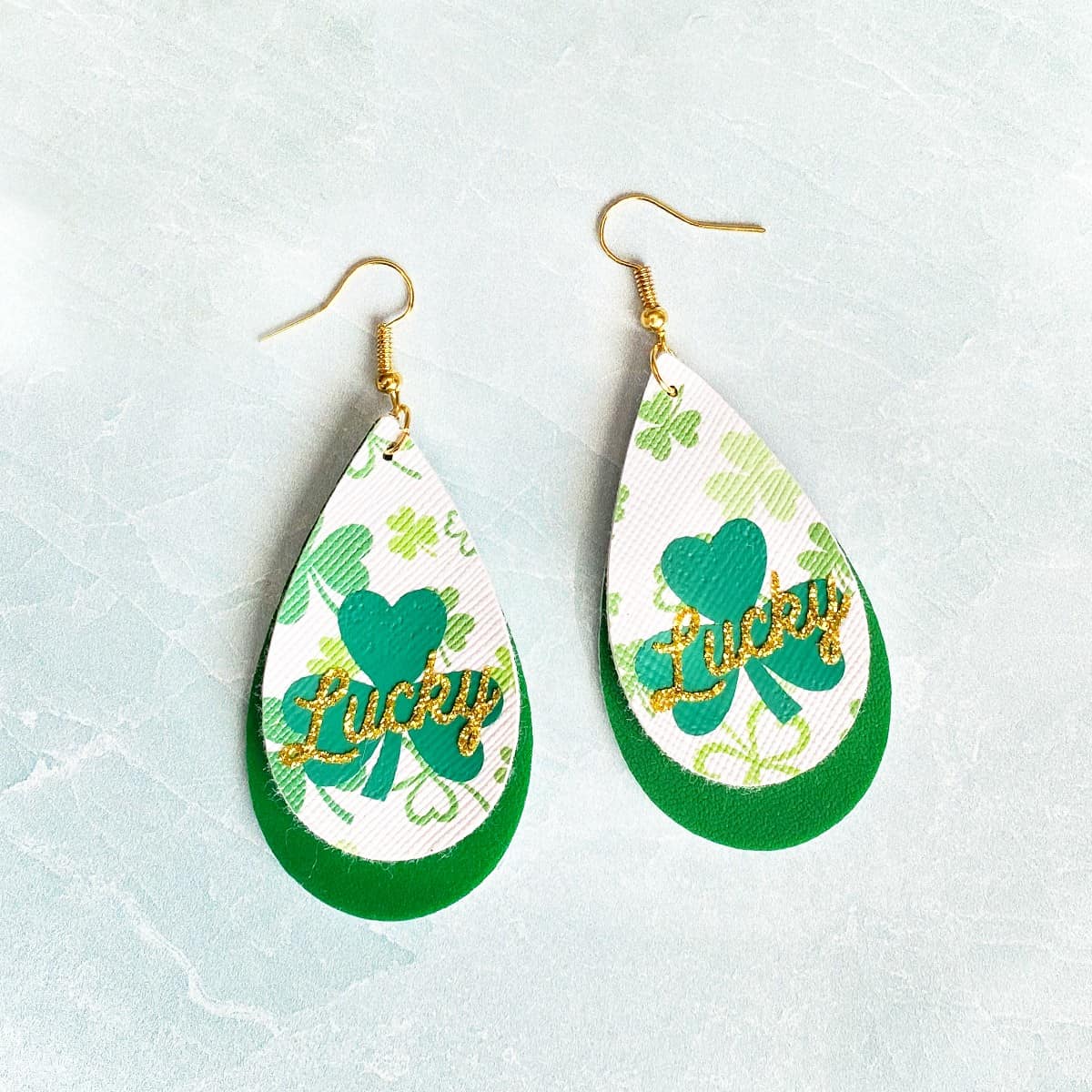 Cricut St. Patrick’s Day Earrings