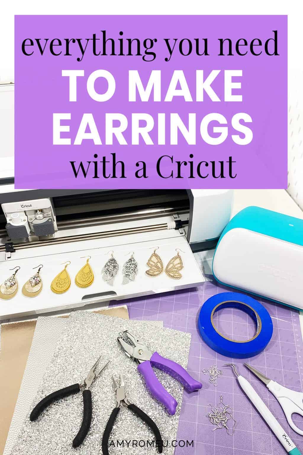 The Must Have Items To Start Making Cricut Faux Leather Earrings Amy