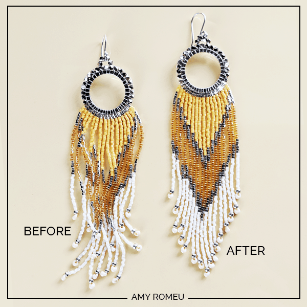 Modern Color Blocked Fringe Earrings — Beadaholique