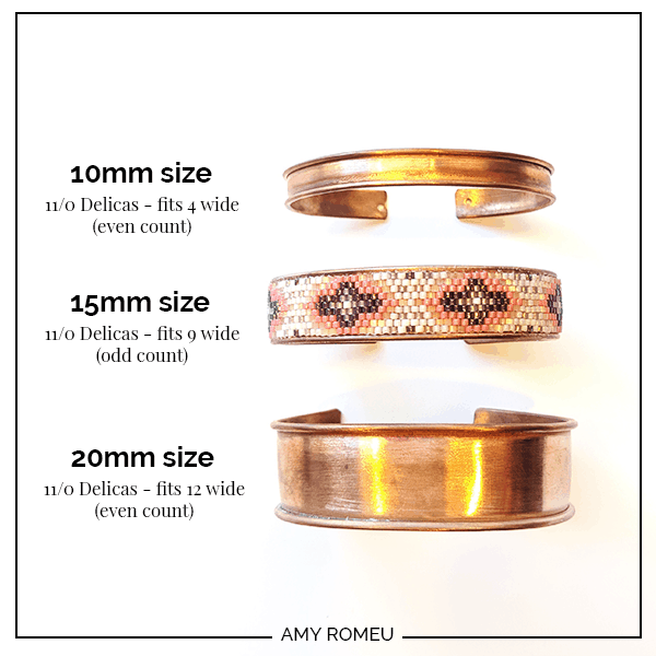 cuff bracelet blanks in different sizes