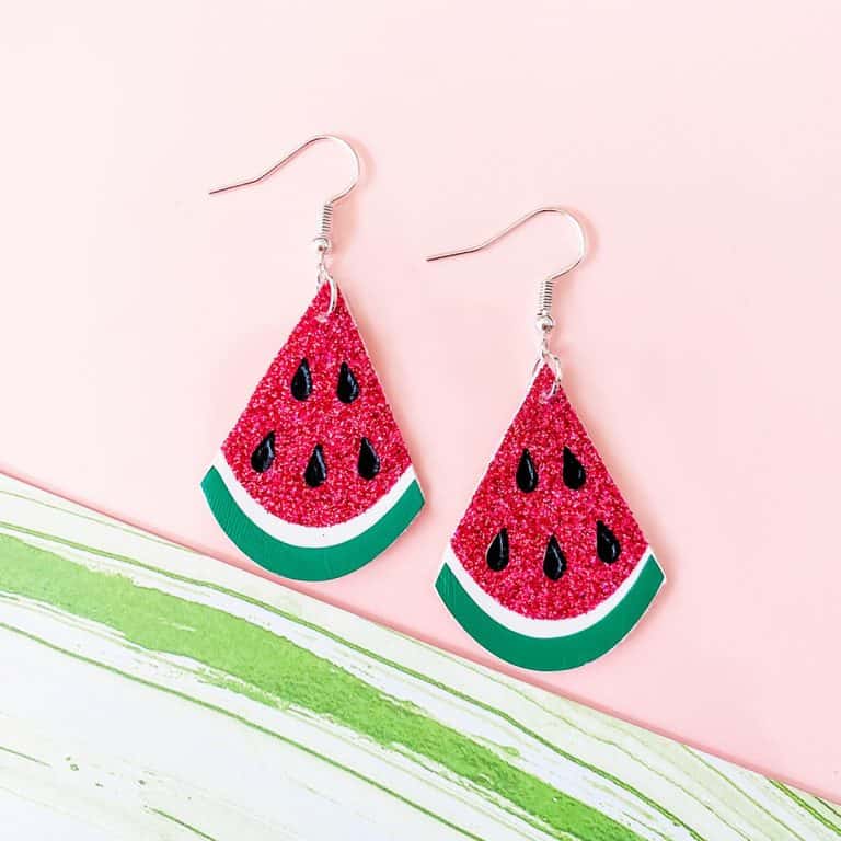 DIY Watermelon Earrings with a Cricut