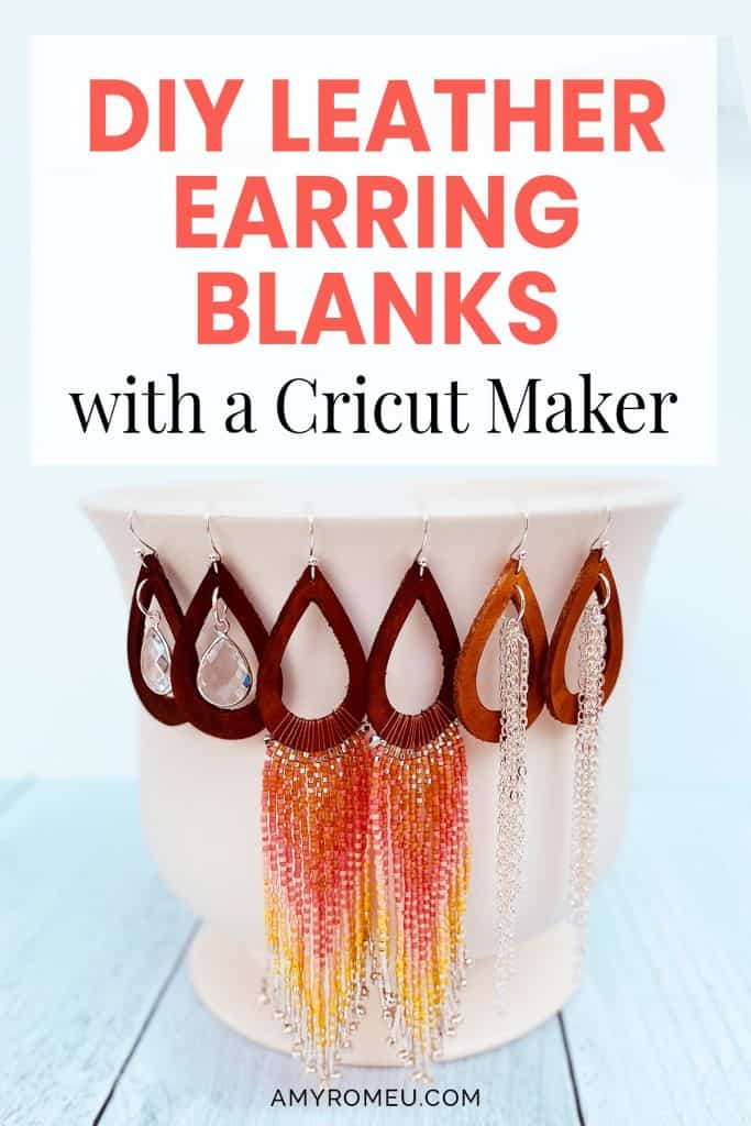 How To Make Faux Leather Earrings with Crystals on a Cricut  Leather  jewelry making, Diy leather earrings, Leather jewelry diy