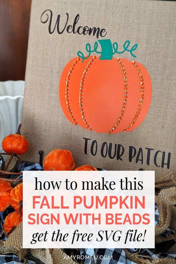 how to make a fall decor beaded pumpkin canvas sign with beads