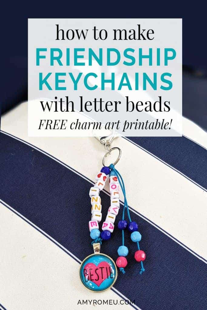 How To Make Friendship Bracelet Style Keychains - Amy Romeu