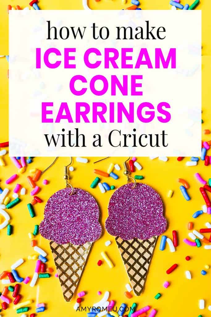 birthday party ice cream cone earrings