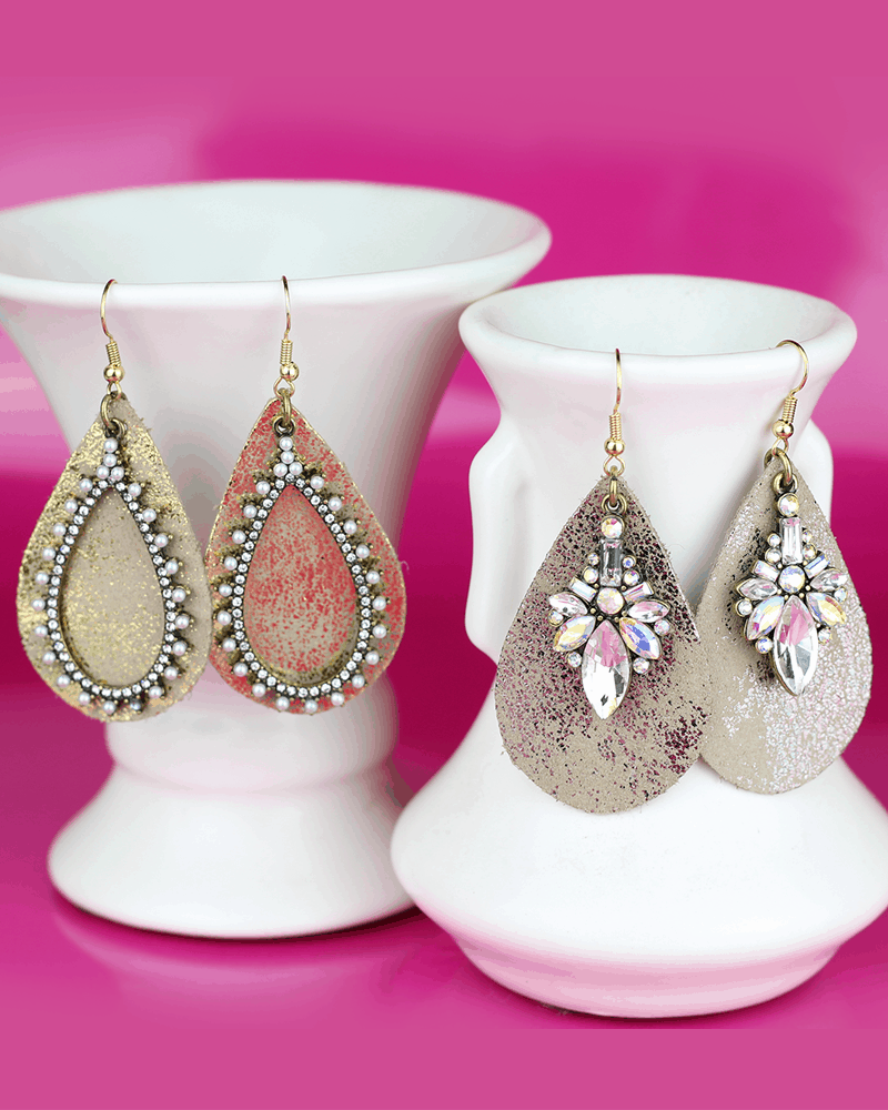 How To Make Leather Earrings With Charms Amy Romeu