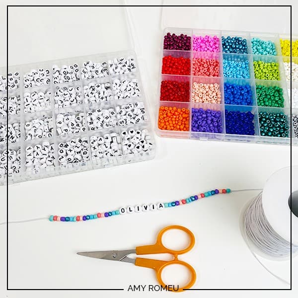 How to string beads with clearance elastic