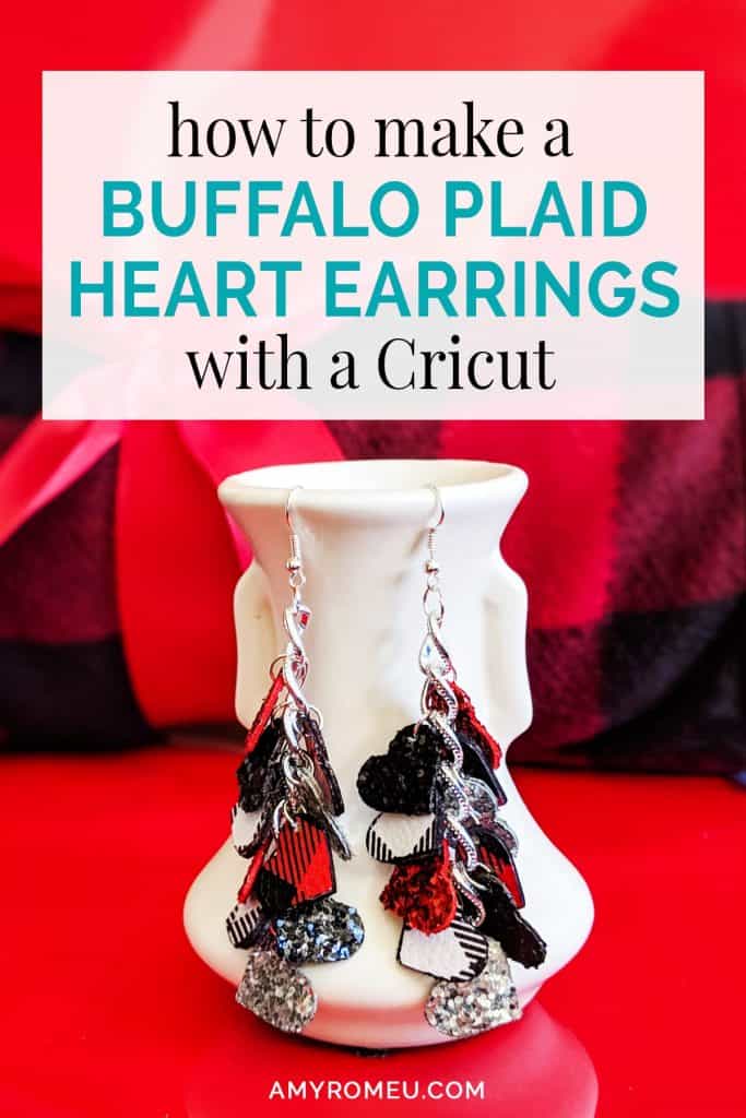 Download Cricut Heart Buffalo Plaid Diy Earrings Amy Romeu