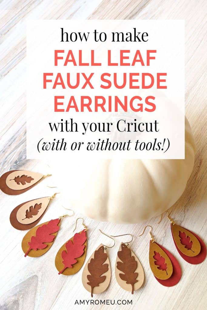 fall leaf faux suede earrings