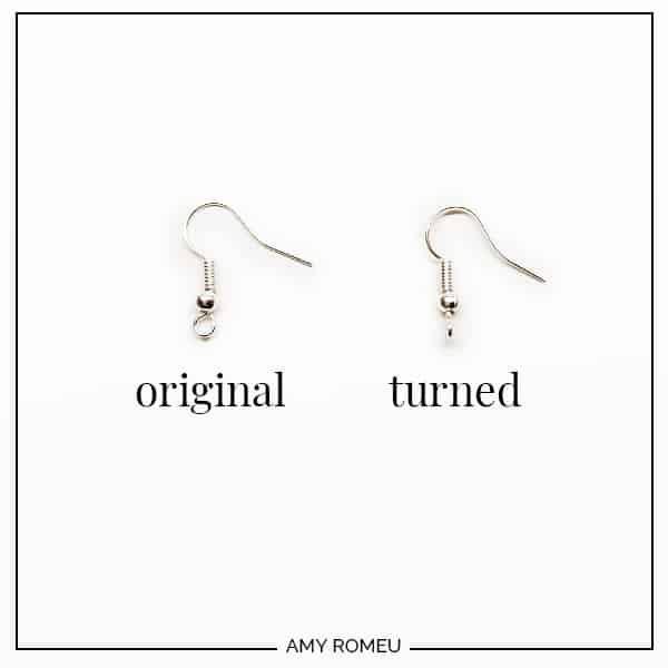 how to turn earring hooks so earrings hang straight