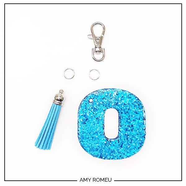 Glitter Letter Keychain DIY - A Beautiful Mess