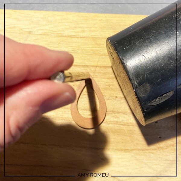 how to punch hole in leather earrings