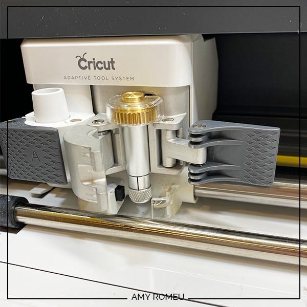 Cricut Maker knife blade in drive housing