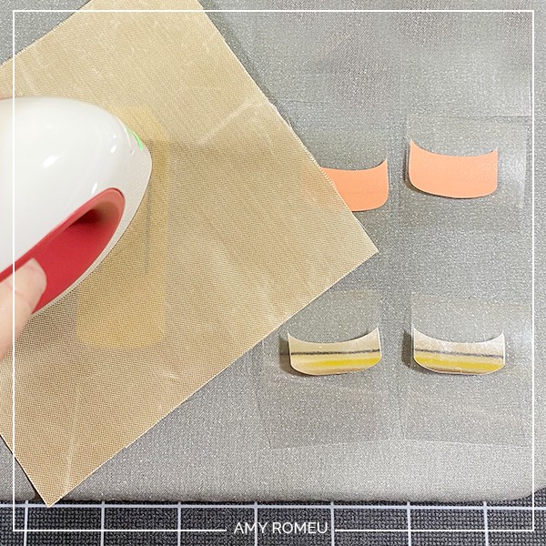 heat pressing vinyl on faux leather for pencil keychain