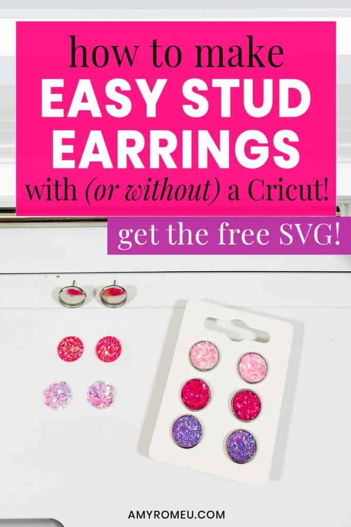 stud earrings on earring card