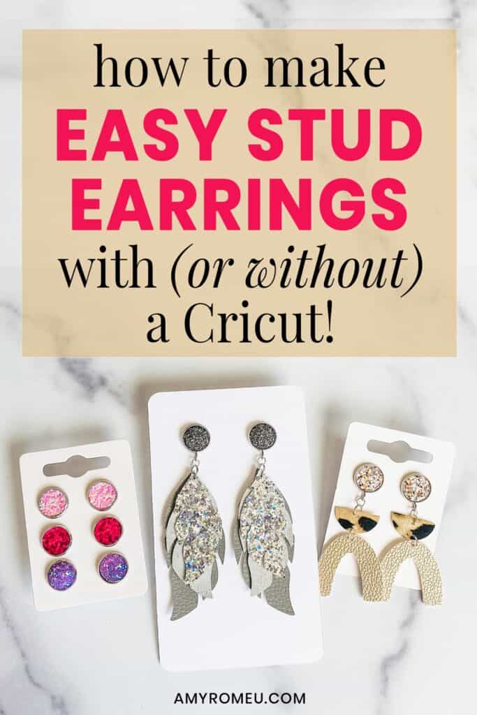 Faux leather stud deals earrings