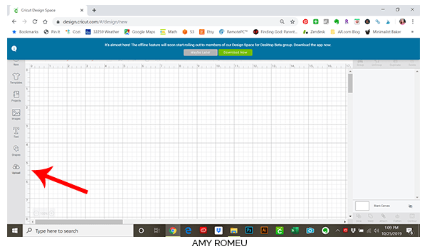 how to upload in cricut design space