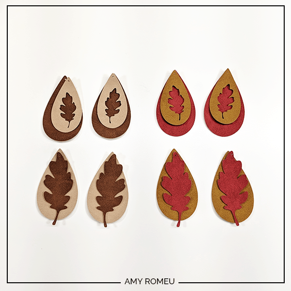 How To Make Faux Suede Fall Leaf Earrings With Your Cricut - Amy Romeu